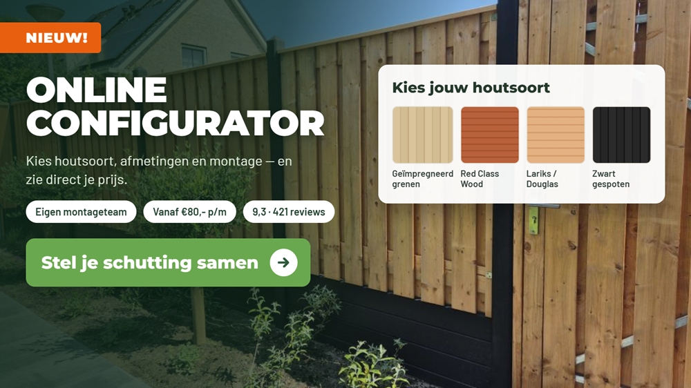 online schutting configurator Tuinhout-Centrum